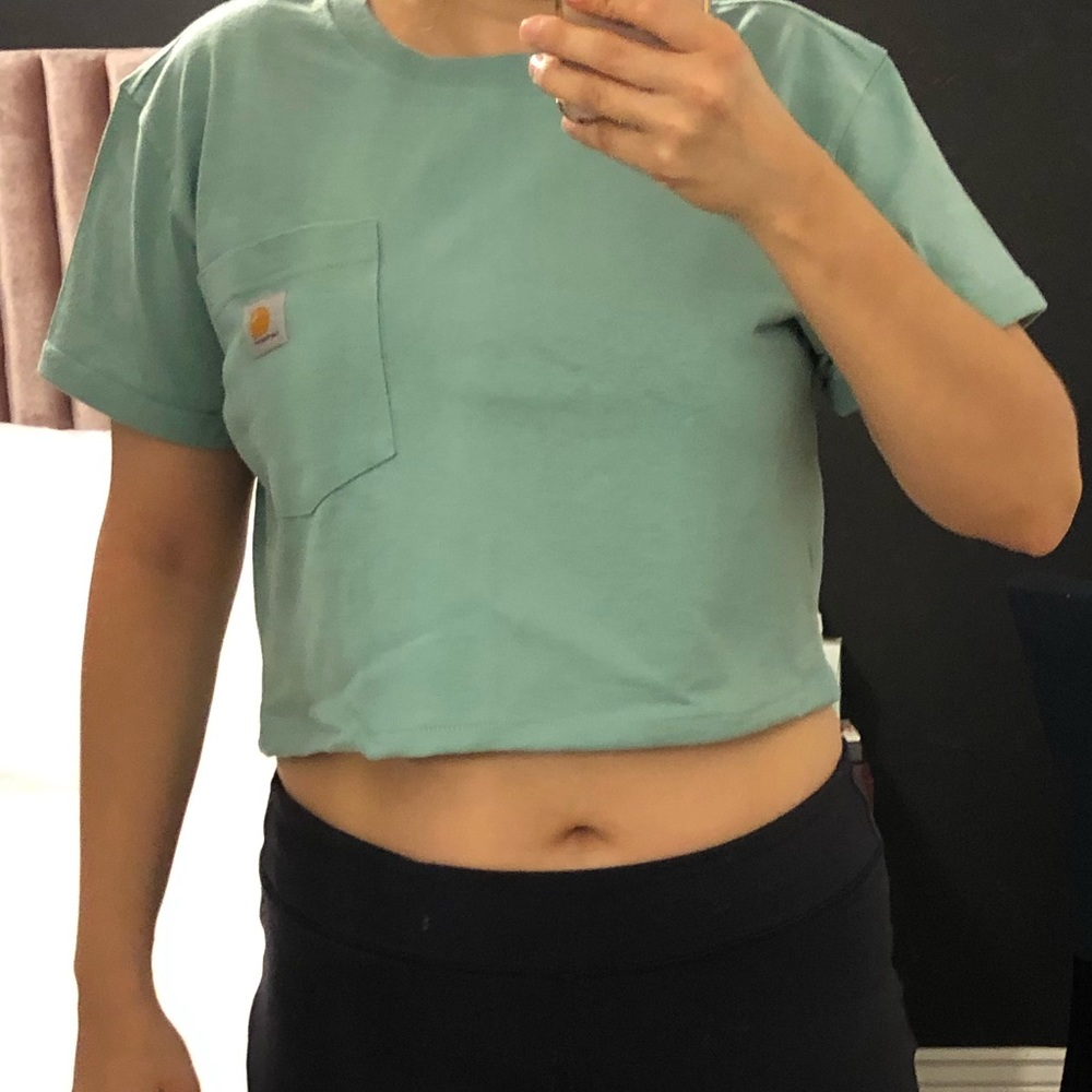 Original Carhartt t shirt made into a crop top